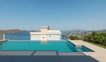 Panoramic sea and Yalikavak Bay view private villas